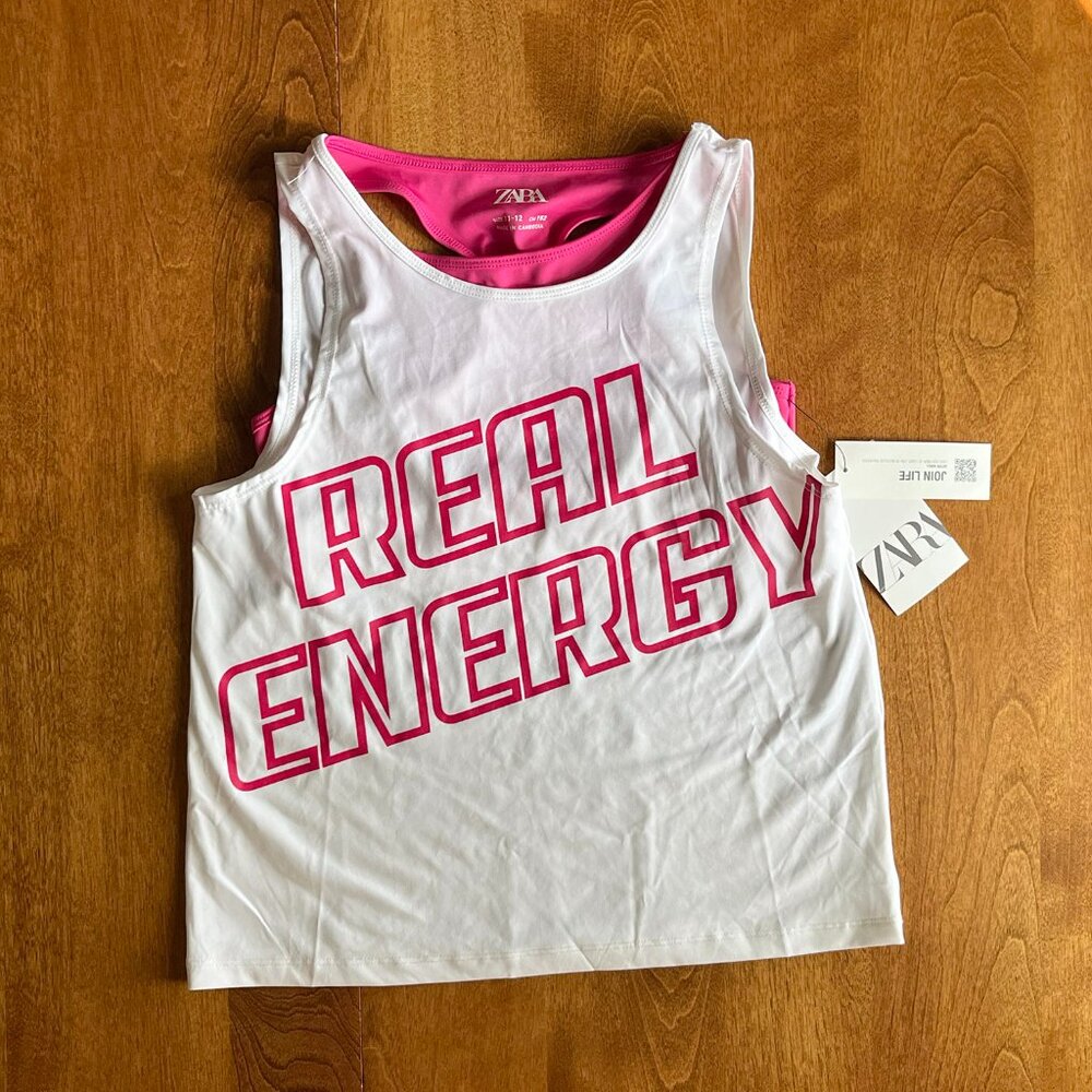 Zara athletic tank and sports bra set 11-12 NWT